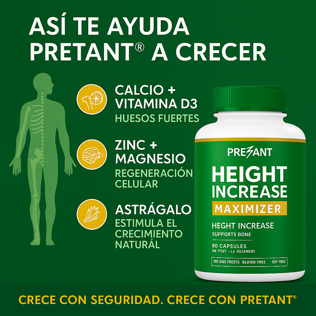 Pretant | Suplemento Natural Para Aumentar El Crecimiento Oseo
