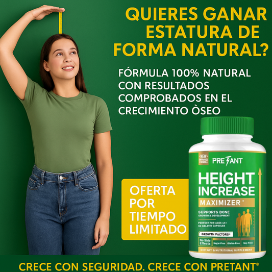 Pretant | Suplemento Natural Para Aumentar El Crecimiento Oseo